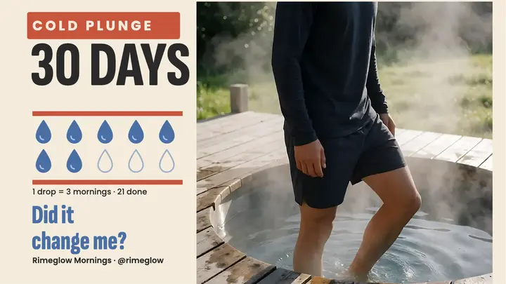 Cold plunge 30 days thumbnail template