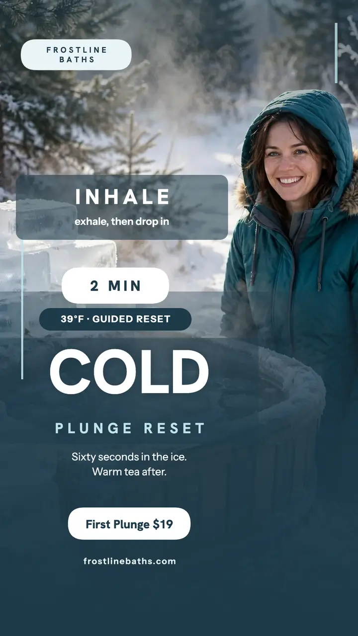Frostline Baths cold plunge story: cold plunge story template