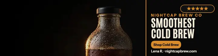 Nightcap Brew cold brew review billboard: cold brew review billboard template