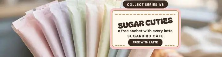 Sugarbird Cafe collectible sugar billboard template
