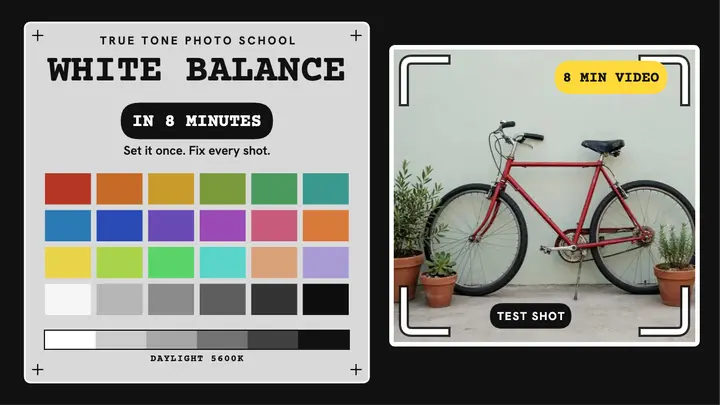 White balance lesson thumbnail template
