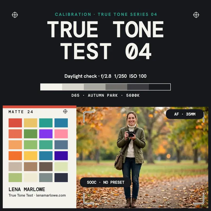 True Tone daylight chart test post template