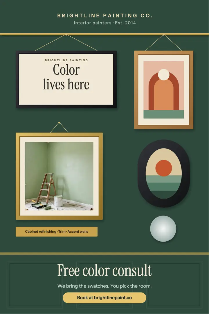 Brightline Painting color consult poster template