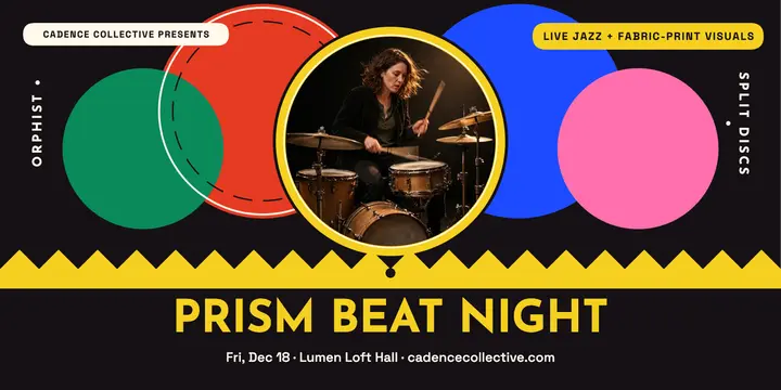 Prism Beat Night jazz announcement, orphist discs template