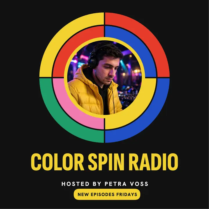 Color Spin Radio discs podcast cover template