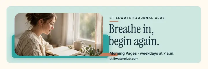 Stillwater calm affirmation header template