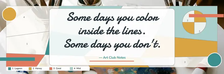 Color inside the lines paint-by-number header template