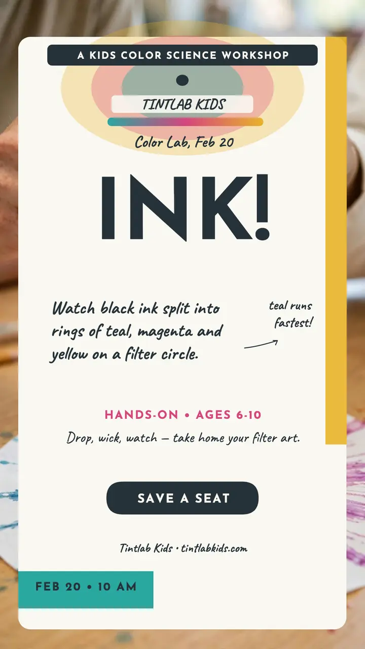 Tintlab Kids color lab chromatography story template