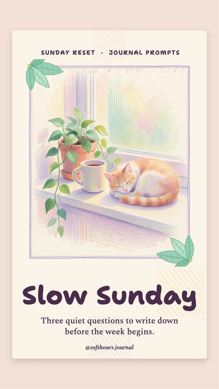 Softhours slow Sunday journaling story template