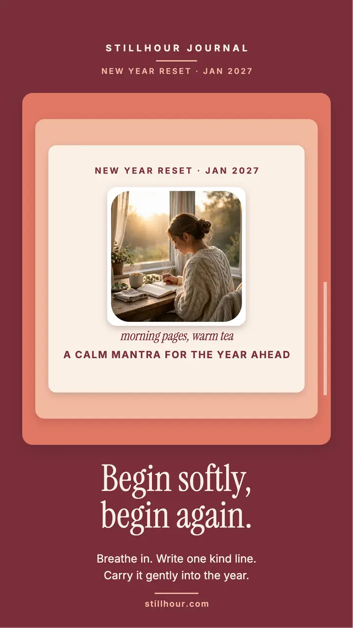 Stillhour New Year affirmation story template