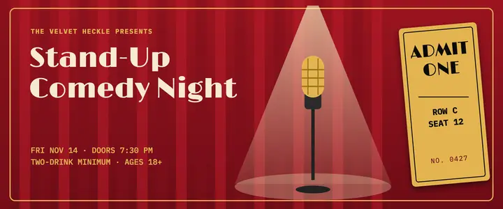 Stand-up comedy night ticket template