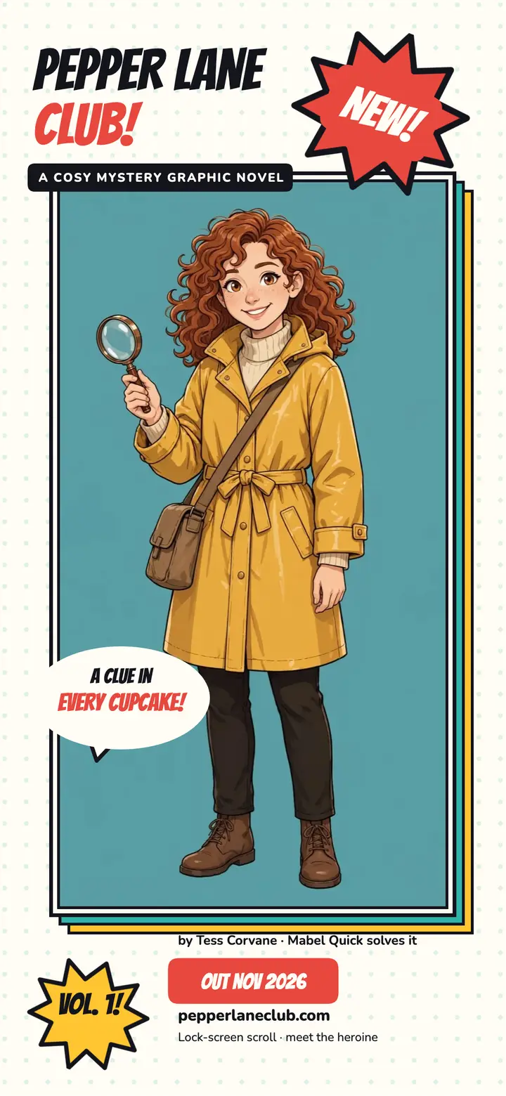 Pepper Lane Club mystery launch wallpaper template