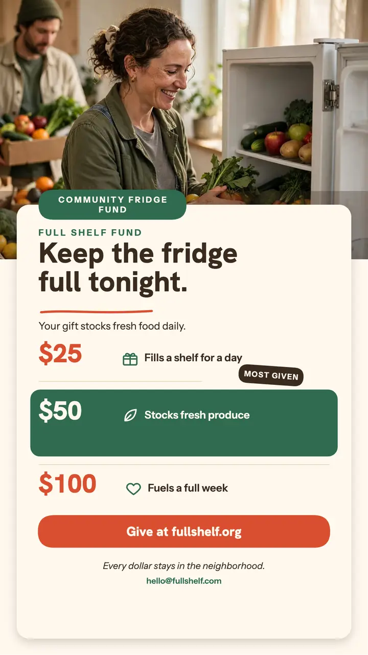 Full Shelf Fund fridge tier story template