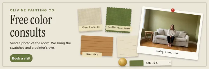 Olivine Painting color consult board: painting company color consult header template