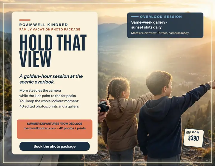 Roamwell Kindred family overlook flyer template