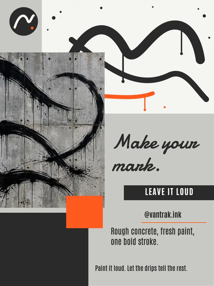 Make your mark brush tag quote post: motivational quote post template