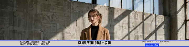 Castline fall coat concrete banner template