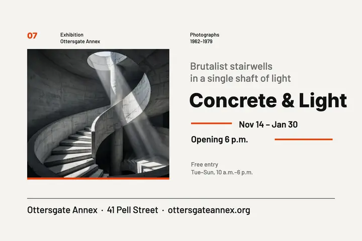 Concrete & Light exhibition postcard template