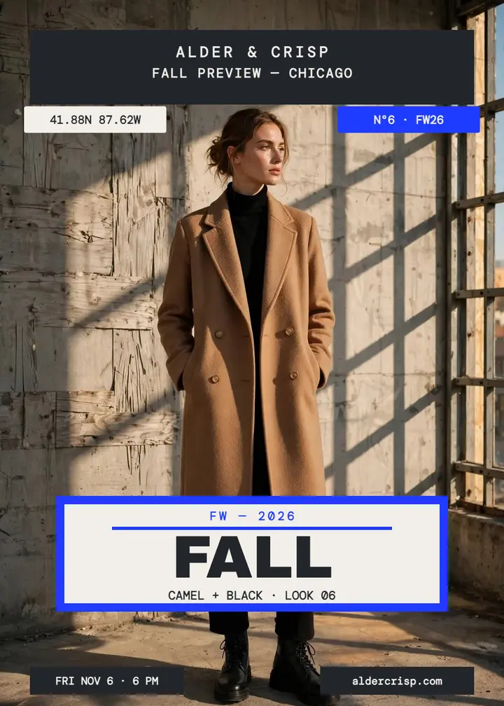 Alder and Crisp fall preview concrete invite template