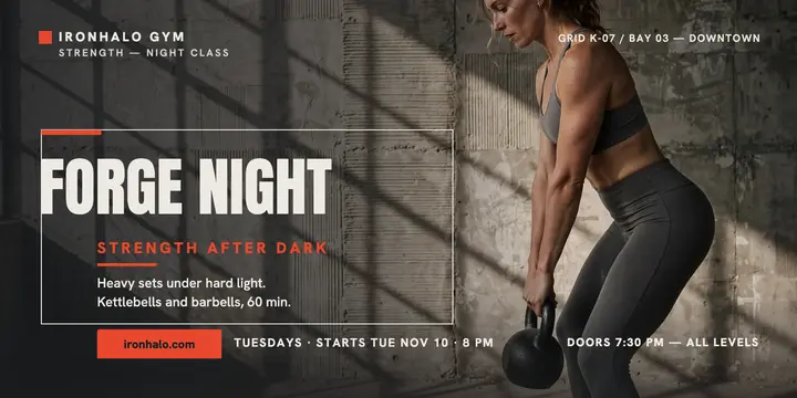 Ironhalo forge night gym post template