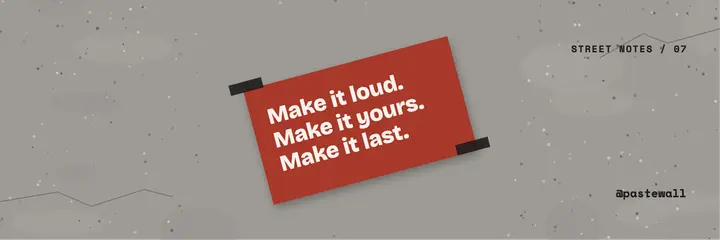 Brick red concrete street quote X header template