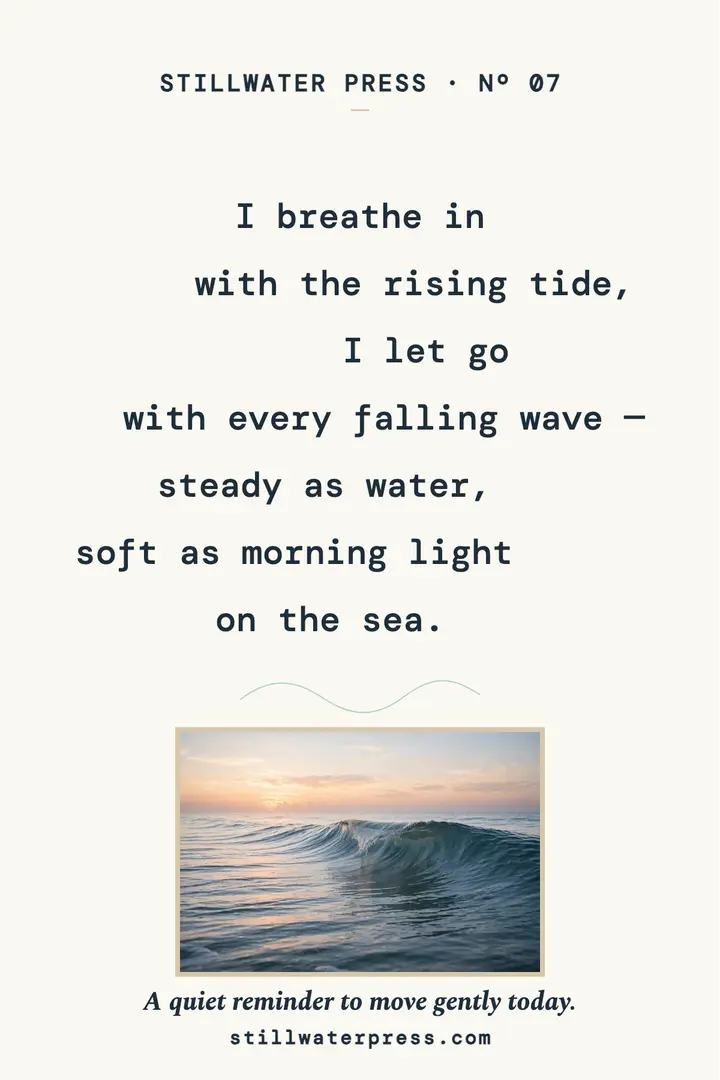 Stillwater Press wave affirmation poster template