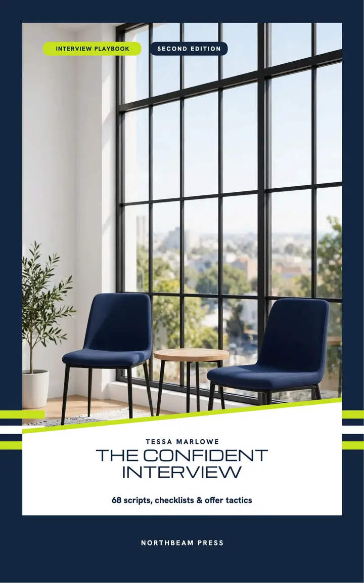 The Confident Interview ebook cover: interview ebook cover template