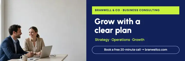 Consulting navy and lime X header template