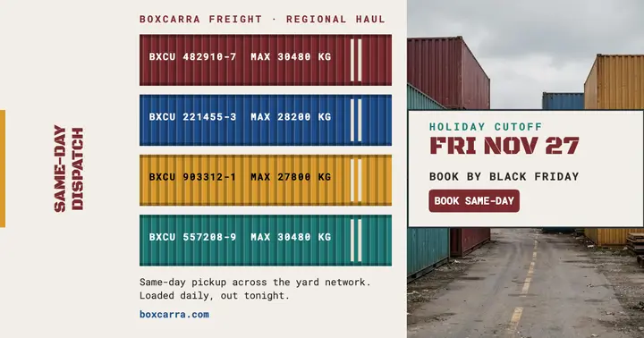 Boxcarra Freight same-day dispatch post template