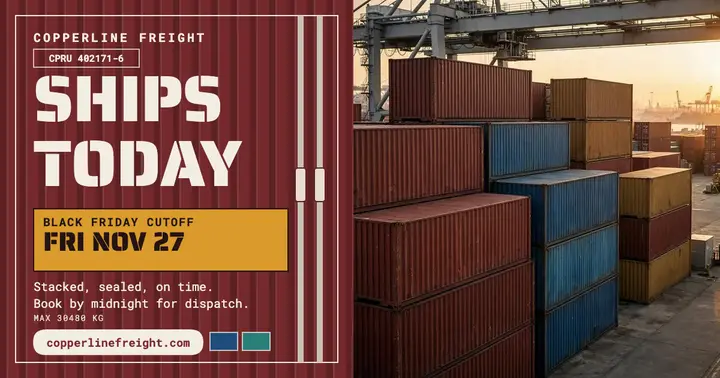 Copperline Freight Black Friday ships today post template