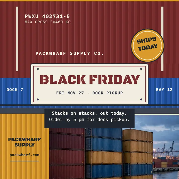 Packwharf Black Friday ships today post template