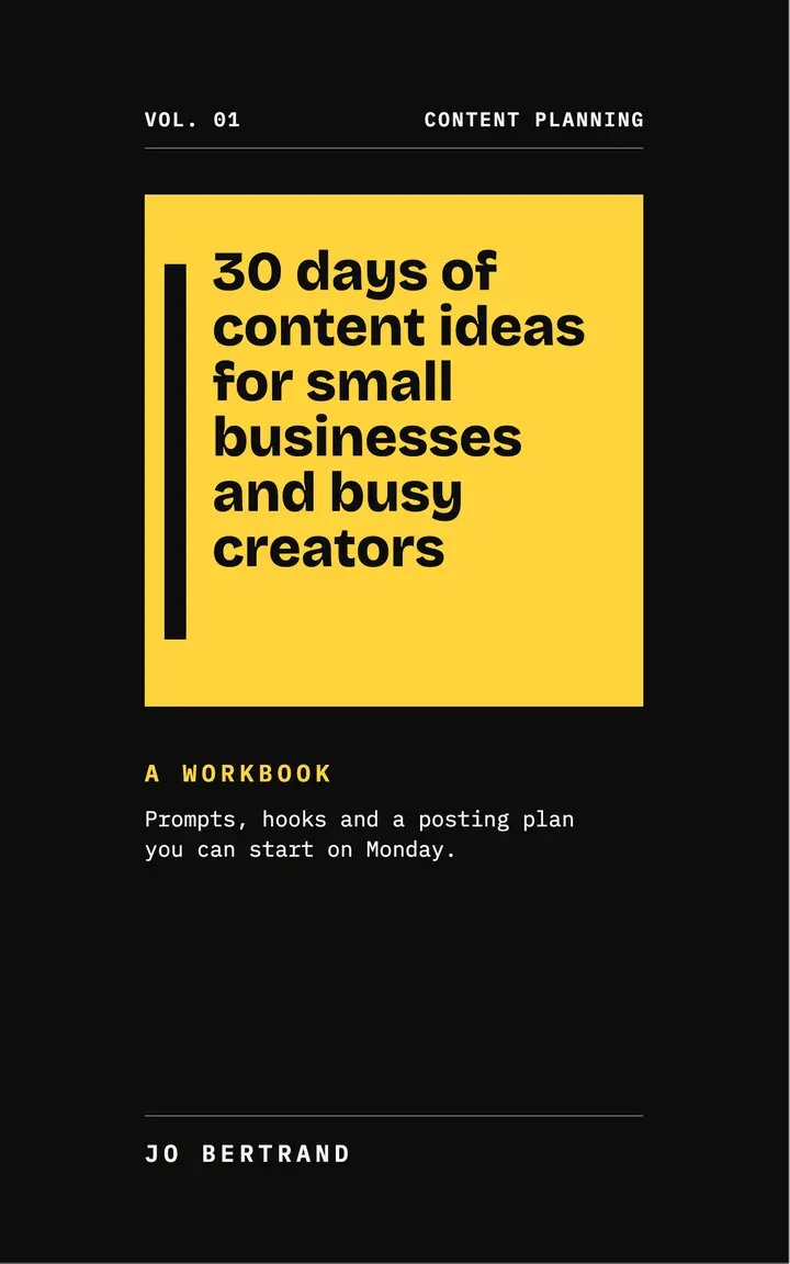30 days of content ideas Swiss ebook cover template