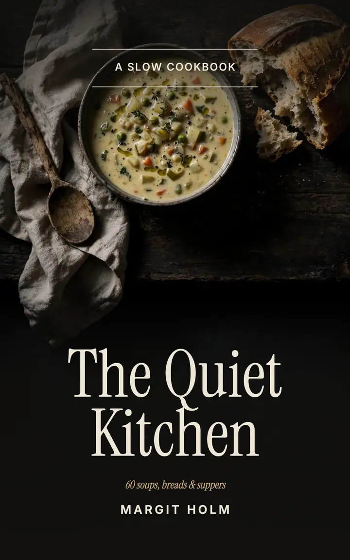 The Quiet Kitchen cookbook cover template