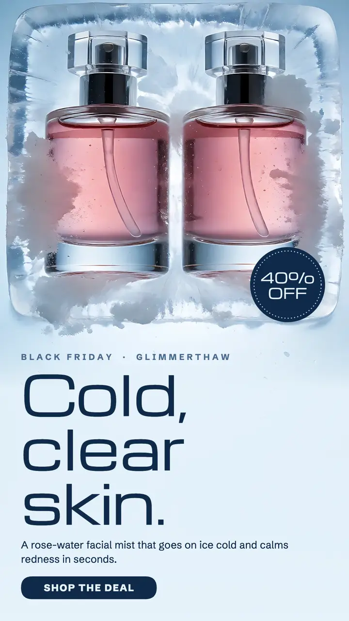 Glimmerthaw cooling facial mist Black Friday story template