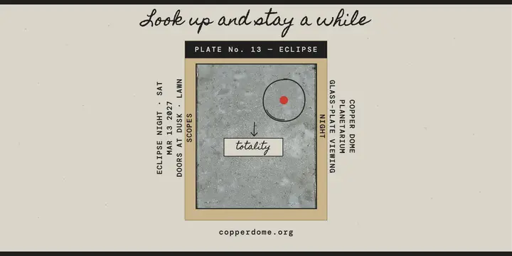 Copper Dome eclipse night quote post template