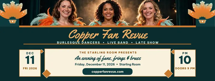 Copper Fan Revue night cover: revue night cover template