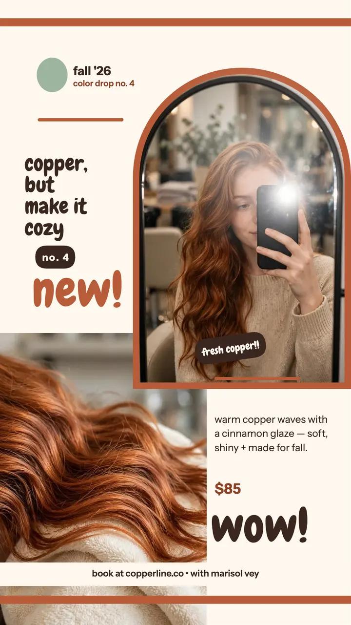 Copperline fall copper waves story template