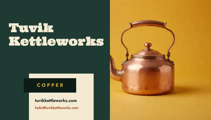 Tuvik Kettleworks copper kettle business card template