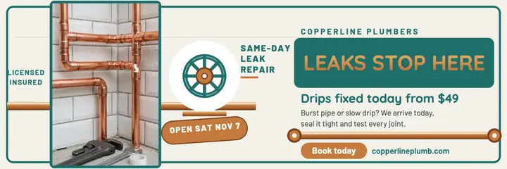 Copperline plumber leak header template