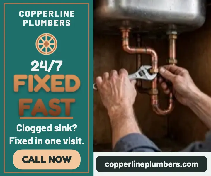 Copperline 24-hour plumber ad template