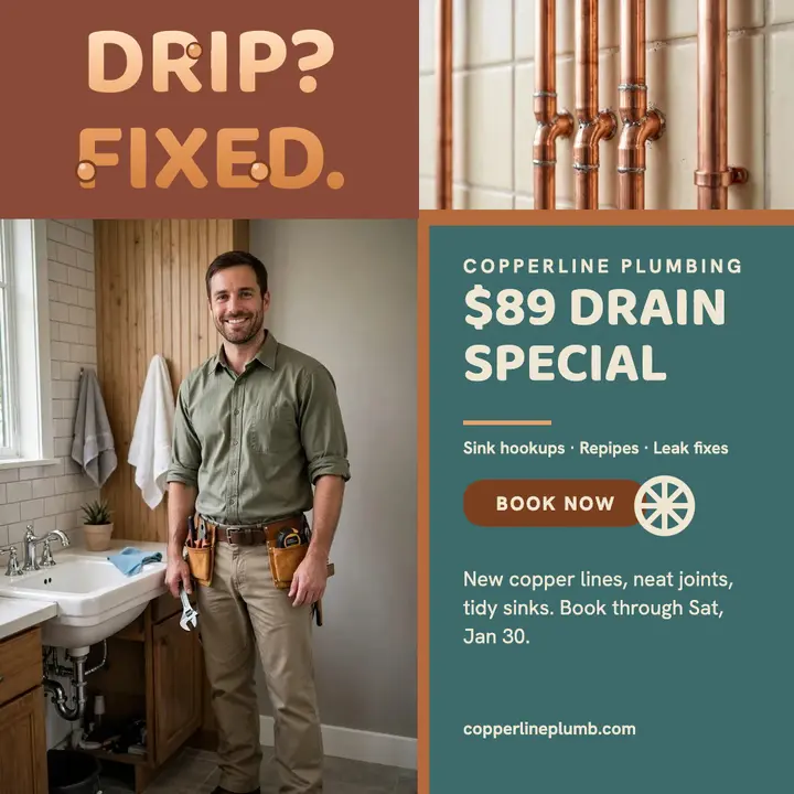 Copperline pipe lettering plumber post template