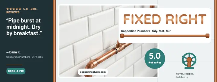 Copperline plumber review cover template