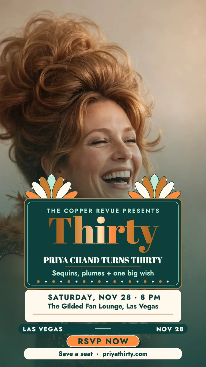 Priya's copper revue thirtieth story: 30th birthday story template