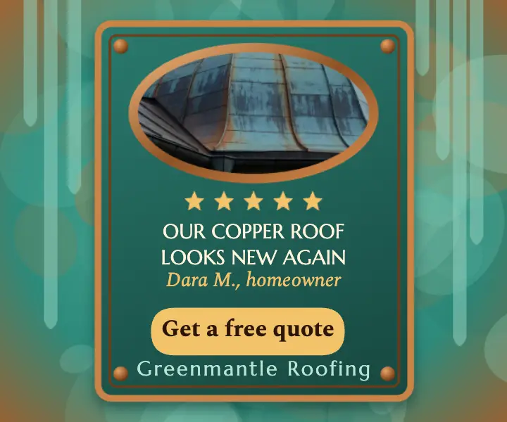 Greenmantle copper roof review banner ad template