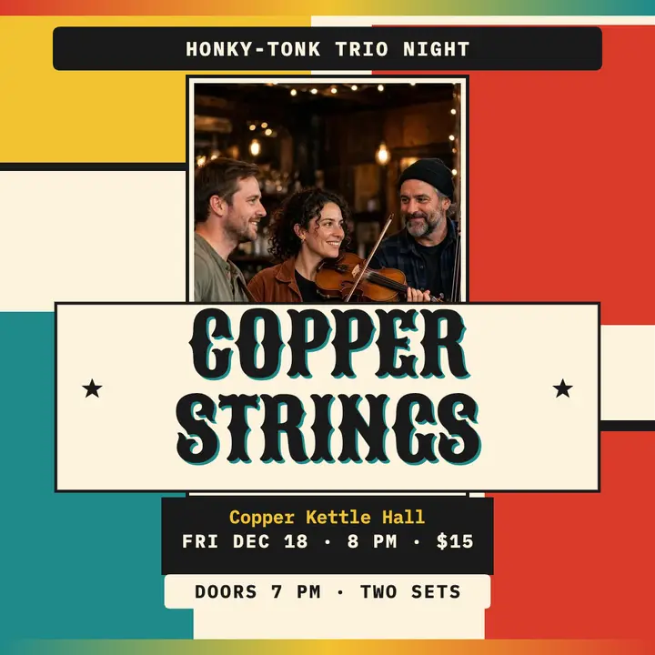 Copper Strings honky-tonk night poster template