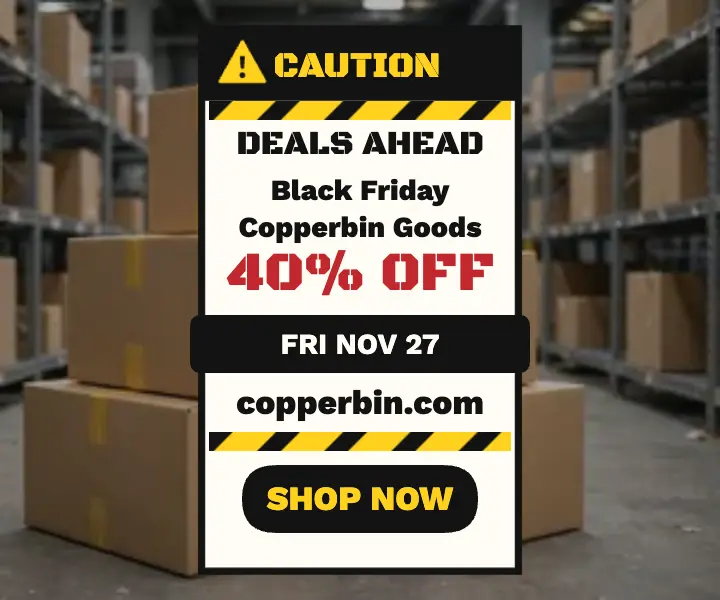 Copperbin Goods caution deals Black Friday ad template