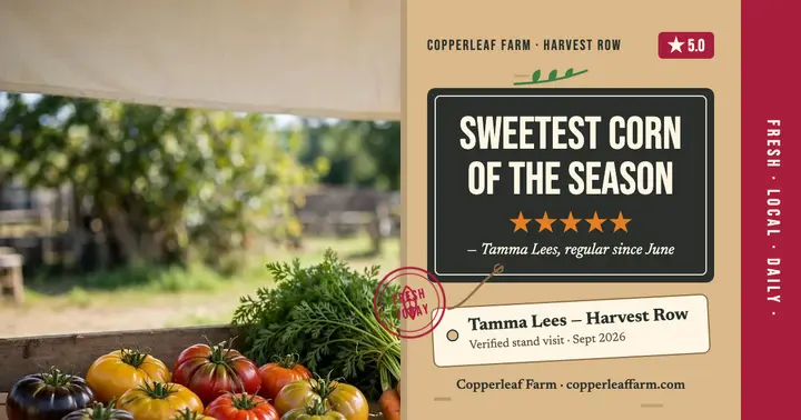 Copperleaf Farm stand review post template