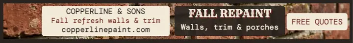 Copperline fall repaint ghost sign ad template