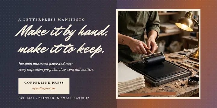 Copperline Press manifesto quote template