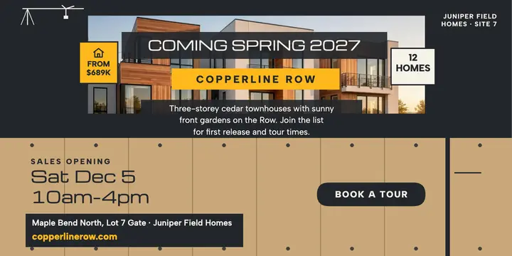 Copperline Row townhouse launch hoarding post template